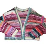 Wild Fable Women's Open Front Cropped Cardigan Multicolor SZ XL Colorful Artsy Photo 1