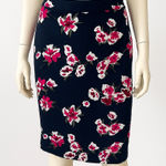 J.Crew Pencil Skirt Women Floral Print Career Office Wear Blue Pink Size 2 Photo 0
