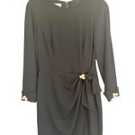 Morton Myles For The Warrens Elegant Black Long Sleeve Dress with Pearl Accents Size 10 Photo 0