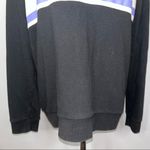 PINK - Victoria's Secret PINK VICTORIA’S SECRET Black White Purple Sweatshirt Medium Pullover Photo 1