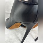 Givenchy  Elegant Sexy Black Leather Shark Lock Peep Toe Booties Size 40 Photo 8