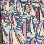 Lilly Pulitzer Pima Cotton Sailboat Pink Right Return Marlowe Print Size XS Blue Photo 3