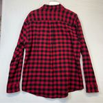 Croft & Barrow Plaid Button Down Shirt Women’s Large buffalo checked red black Photo 2