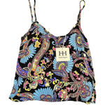 Haute Hippie NWT  Black Paisley Cami Tank Top Size XS Photo 0