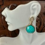 Amrita Singh  blue and crystal drop post earrings Photo 4