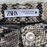 ZARA  High Rise Snakeskin Print Skinny Jeans Photo 3