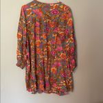Rusttydustty Floral V-Neck Dress - Pink and Orange Photo 2