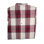 Cottagecore Collared Red Plaid Flannel BU Shirt 16W Shacket Cabincore NWT Photo 8