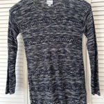 kim rogers  Womens Blue White Long‎ Sleeve Knit Top Sweater Size M Tunic Top Photo 0