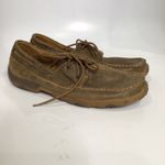Twisted X boat shoe driving Mocs loafers brown leather women's size 9.5 casual Photo 1