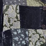 Vintage Y2K 90s Blue Velvet Patchwork Mixed Print Button Front Jacket Size M Photo 4