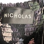 Nicholas Black Floral Silk Square Neck Smocked Maxi Dress Size 0 Photo 9