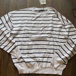 Heat Reagan White Stripe Sweater Size L Photo 1