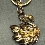 1pc Rhinestone Swan Keychain Elegant Animal Alloy Key Chain Ring Bag Backpack Brown Photo 3