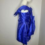 Akira 3D Big Flower Power Mini Statement Dramatic Dress Blue Size M Photo 2