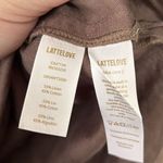 Lattelove Brown Linen Oversized Dress‎ Lagen Look Large Brown Photo 2