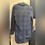 NWT Outerknown Blanket Shirt Dress in Navy/Plaid $168 MSRP Blue Photo 11