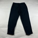 Lucky Brand Black Linen Blend Knit Waist Pull On Ankle Pant M Photo 5