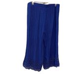 Matilda Jane Size Medium Blue Festival Season Gauze Lagenlook Pull On Pants Photo 2