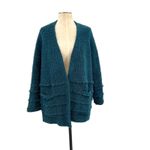Barefoot Dreams CozyChic Boardwalk Cardigan Sweater Teal Blue Size Large Photo 2