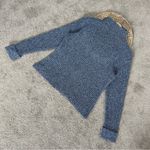 Royal Robbins  Women’s Mock Neck Pullover Knit Sweater Longsleeve Cotton Blue L Photo 1