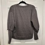 Maeve  Anthropologie Bow Puff Sleeve Gray Crewneck Size XS Photo 5