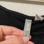 ASOS  Black Ruffled Shoulder Knee Length Dress Womens 14 Whimsigoth Buttons Photo 7