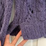 Free People  Maribel Chunky Cable Knit Mohair Blend Sweater Small Photo 7