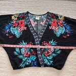 Flying Tomato Flying Tomato Floral Surplice Black Top size S Photo 4