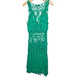 Nanette Lepore  Swim NWT Women’s Size M L Emerald Green Crochet Macrame Cover Up Photo 4