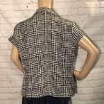 Coldwater Creek  Tweed Boucle Black and White Short Sleeve Blazer Size 14 Photo 5
