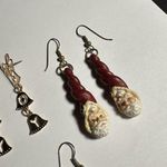 Christmas Holiday Pierced Earrings Lot Of 4 Photo 1