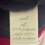 Miami  Navy Blue Long‎ Sleeve Blouse Top Keyhole Neckline Colorblock Retro Sz S Photo 7