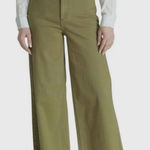 NWT OAT New York High Rise Wide Leg Pants Olive Size 8 Green Photo 0