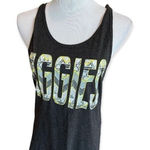 Womens Texas A&M Aggies Charcoal Tribal Font Soft Spunk Tank Top Photo 0