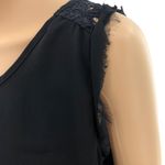 Persaya (L) American Y2K Black Lace Embroidered Blouse Sleeveless Scoop Neck USA Size L Photo 3