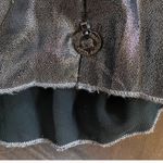 Scotch & Soda Women's Dark Silver Pewter Metallic Pleated Flair Skirt - S EUC Photo 11