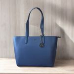 Michael Kors DKNY Blue Bryant Medium Zippered Tote Bag with Structured Design MSRP 178.00 Photo 1