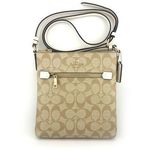 Coach Mini Rowan File Bag Crossbody In Signature Canvas Light Khaki Chalk CF340 Photo 1