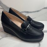 Naturalizer  Soul Black Round Toe Comfort Platform Wedge Achieve Loafer Sz 11W Photo 0