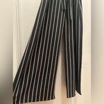 Black & White Striped Pinstripe Paperbag Waist Jumpsuit Photo 6