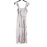 Angie  Floral Print Ruffle‎ Strap Open Back Maxi Dress - Lavender Size Small Photo 1