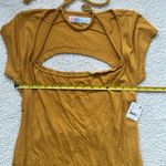 Free People  Vivi Sundress Dress Open Back Cap Sleeve Gold Dress Size  M … Photo 5