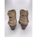 Sam Edelman  Boots Size 9 W Women's LUCCA Four Buckle Suede Block Heel Boot Beige Photo 4