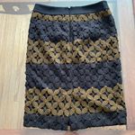 Loft  Floral Crochet Lace Pencil Skirt Olive Black. Photo 2