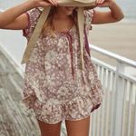 Free People NWT Frankie Floral Tunic Stone Combo Boho Peasant Top – XS Photo 1