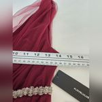 Lulus Lulu’s Delightful Occasion Burgundy Beaded Tulle Maxi Dress size Small New Photo 12