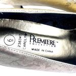 Premiere Collection Carolyn Gold Print Ballroom Dance Shoes Smooth Modern Waltz Size 6 Photo 5