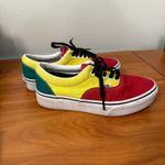 Vans Authentic Era Rally Skate Shoe Red Yellow Blue Black Rasta Skate Sneaker W8 Photo 3
