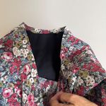 TALULAH Black Garden Floral Blouson Shoulder Puff Sleeve Mini Dress Sz XS Photo 6